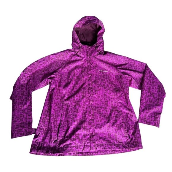 Columbia Women’s Sz L Bright Plum Hot Pink Full Zip Outdoor Jacket - Picture 13 of 13